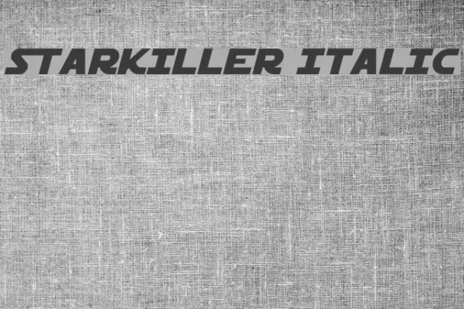 Starkiller Italic examples