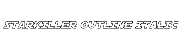 Starkiller Outline Italic  Free Fonts Download