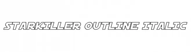 Starkiller Outline Italic  नि: शुल्क फ़ॉन्ट्स डाउनलोड