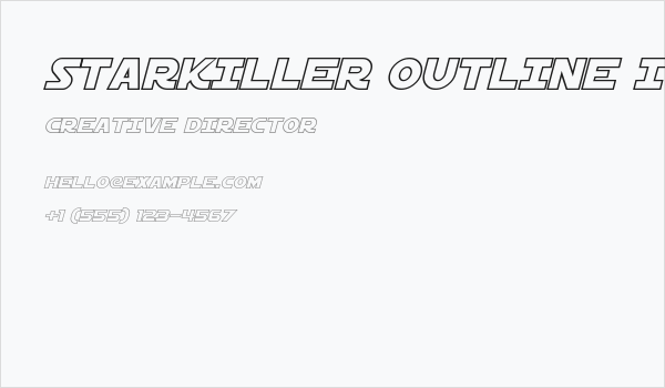 Starkiller Outline Italic Business Card