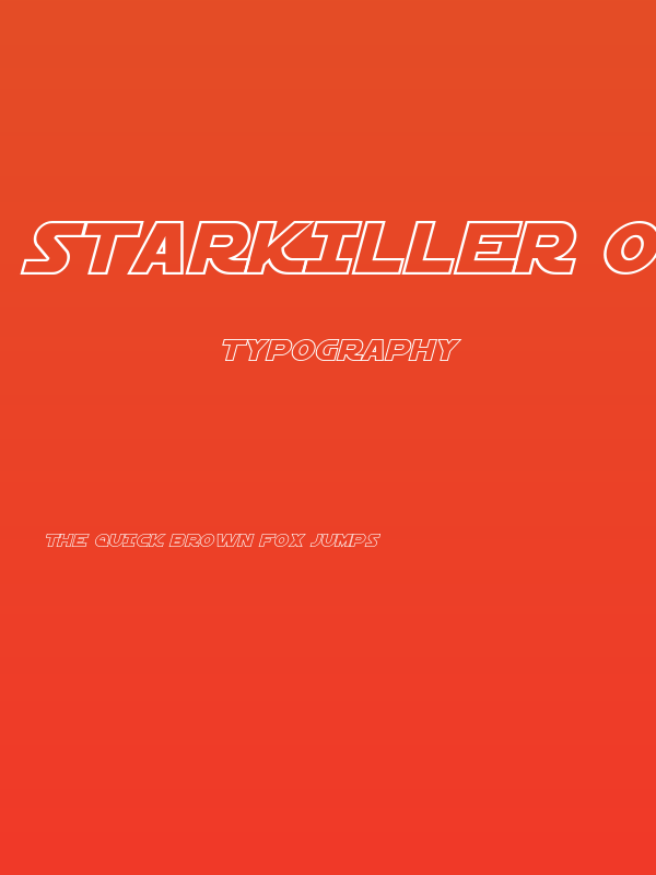 Starkiller Outline Italic Poster