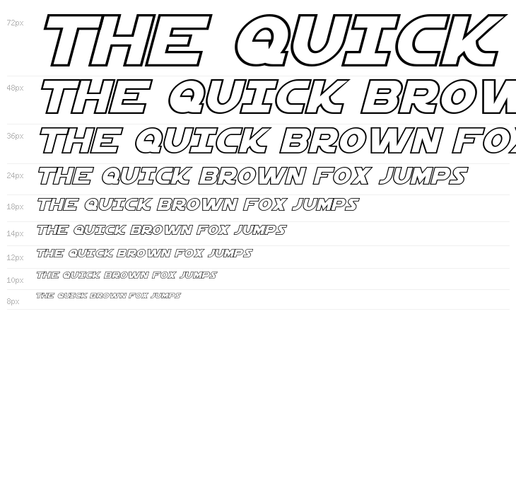 Starkiller Outline Italic Waterfall