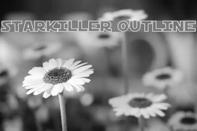 Starkiller Outline Font examples