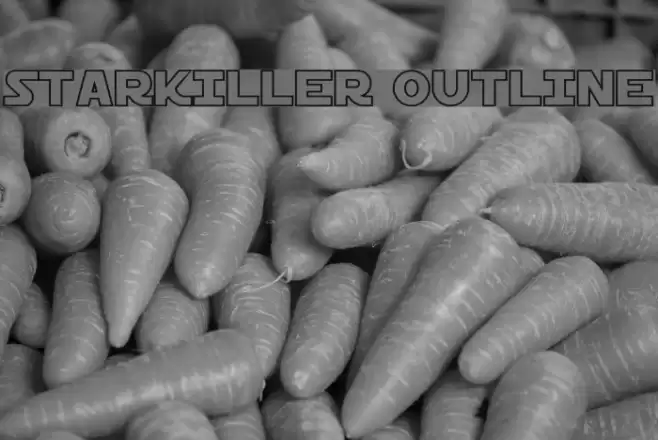 Starkiller Outline Font examples