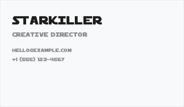 Starkiller Business Card