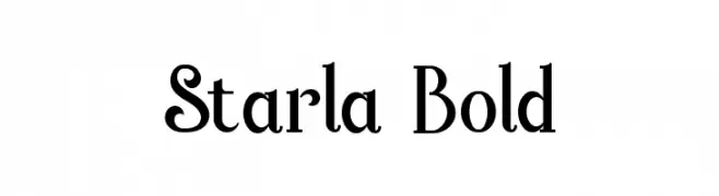 Starla Bold  Frei Schriftart Herunterladen