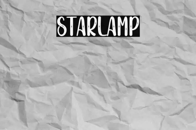 Starlamp फ़ॉन्ट examples