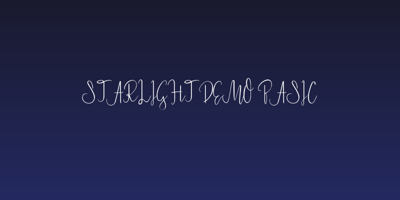 Starlight Demo Basic Social Header