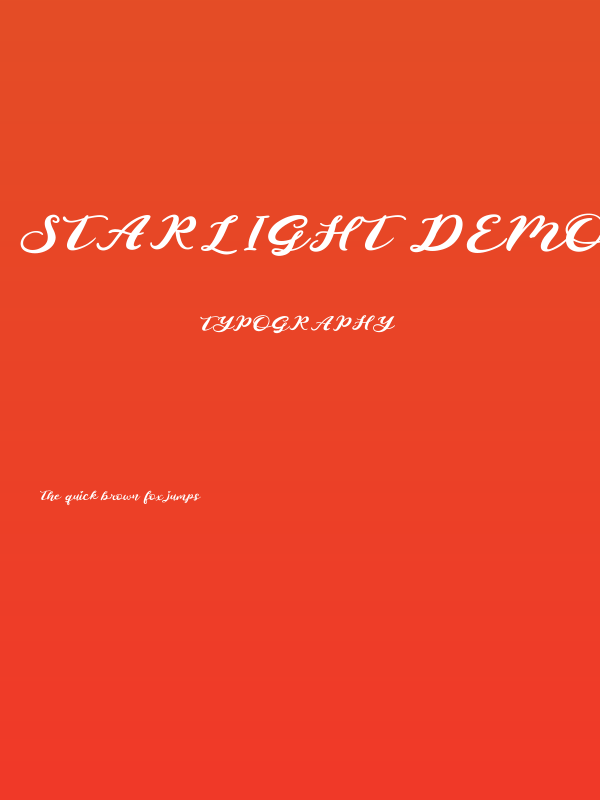 Starlight Demo Poster