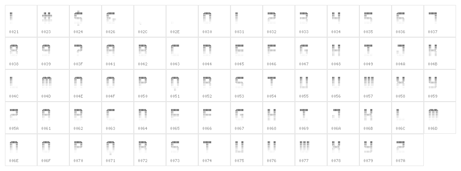 Starlight Regular Character Map
