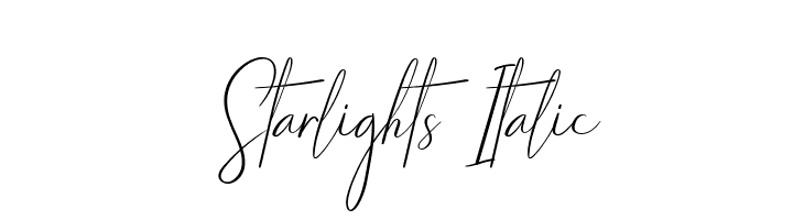 Starlights Italic  नि: शुल्क फ़ॉन्ट्स डाउनलोड