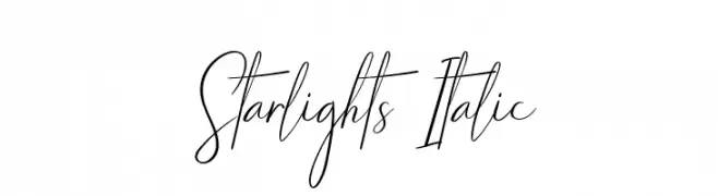 Starlights Italic  नि: शुल्क फ़ॉन्ट्स डाउनलोड