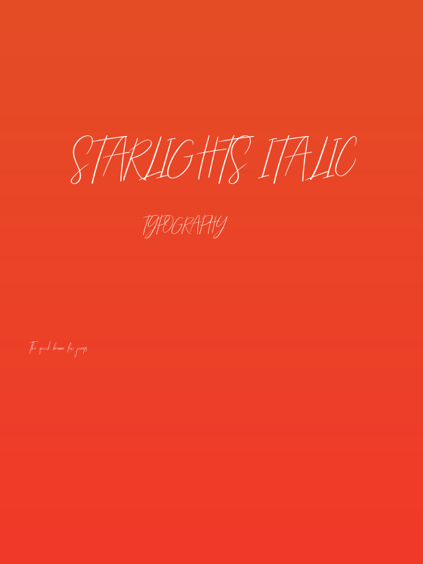 Starlights Italic Poster