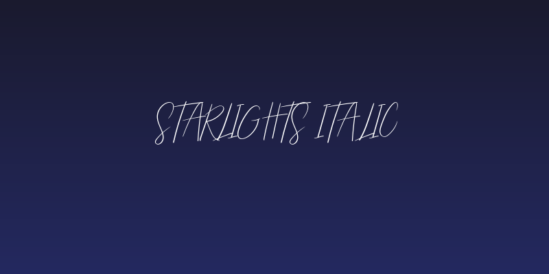 Starlights Italic Social Header