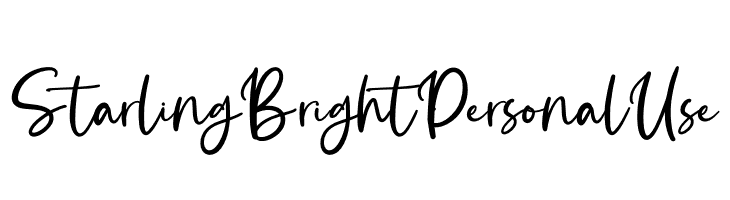 Starling Bright Personal Use  les polices de caractères gratuit tlcharger