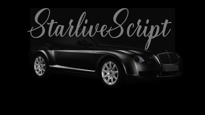 StarliveScript Font examples