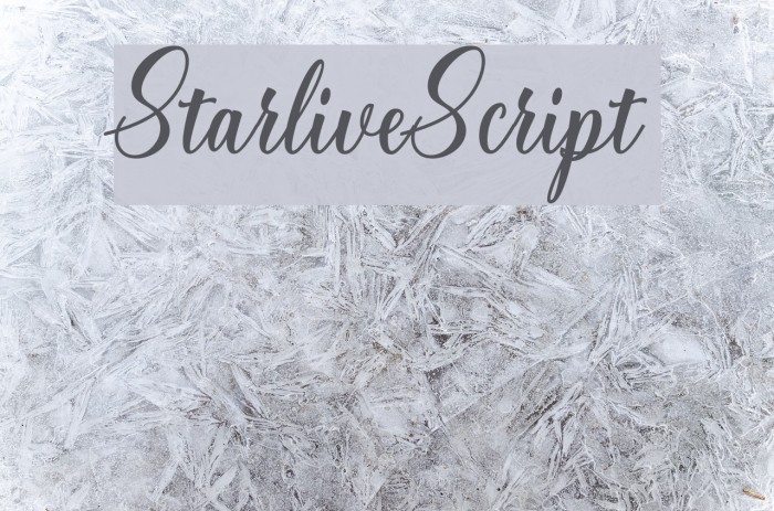 StarliveScript Font examples