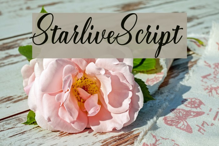 StarliveScript Font examples