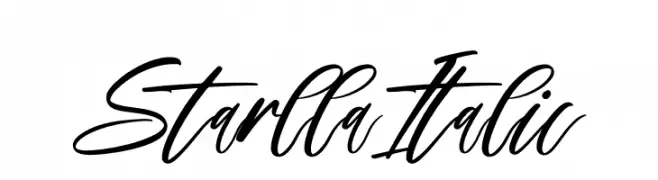 Starlla Italic  font caratteri gratis
