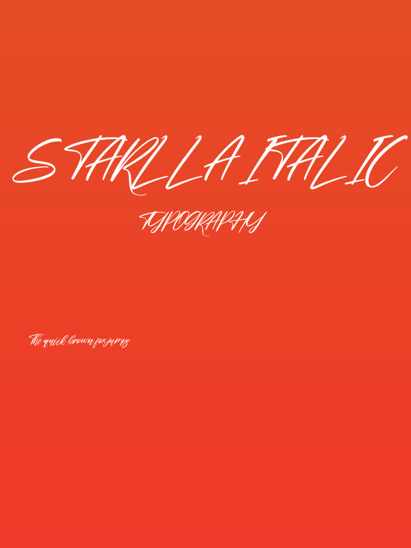 Starlla Italic Poster