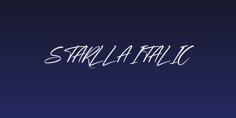 Starlla Italic Social Header