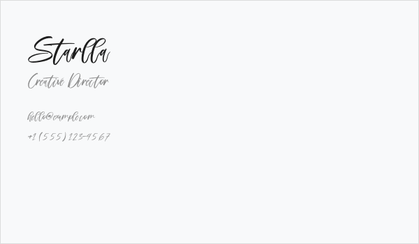 Starlla Business Card