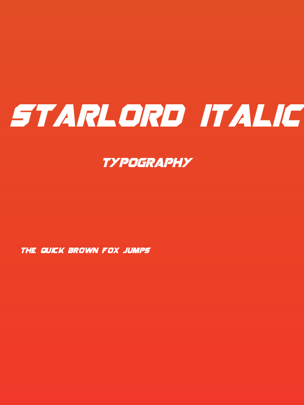 Starlord Italic Poster