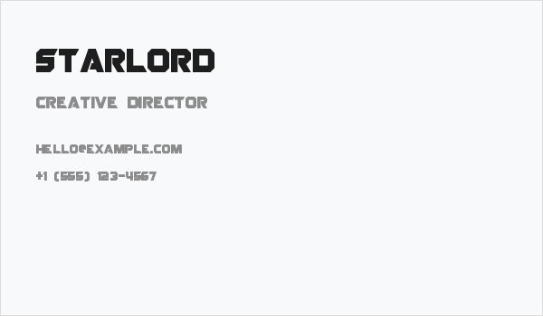 Starlord Business Card