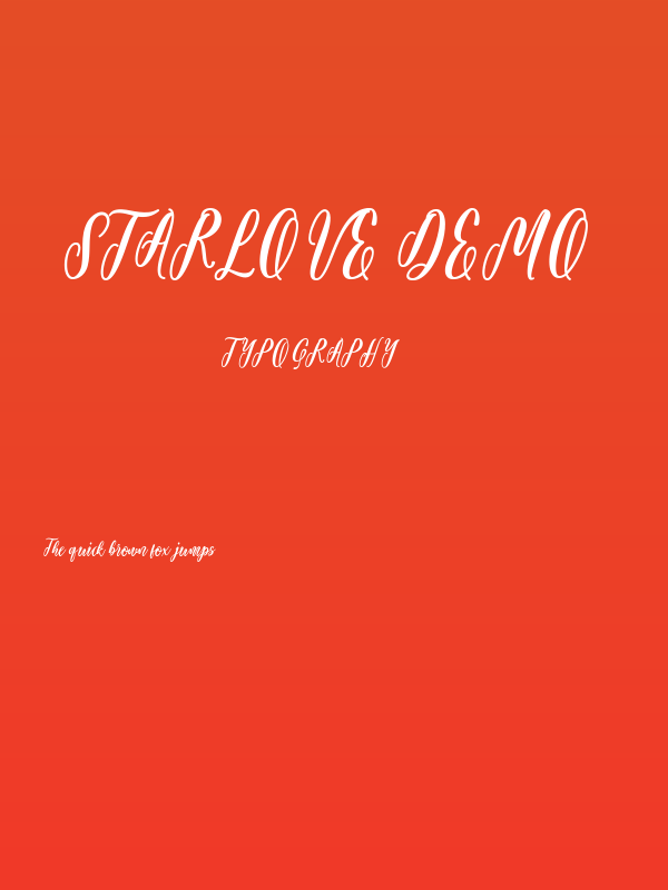 Starlove Demo Poster