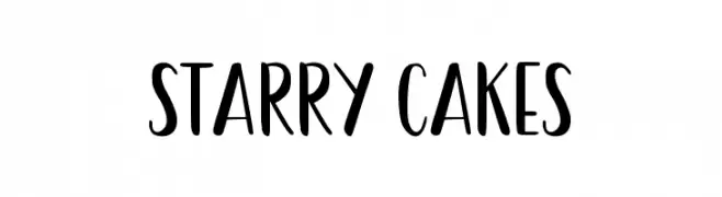 Starry Cakes  Frei Schriftart Herunterladen