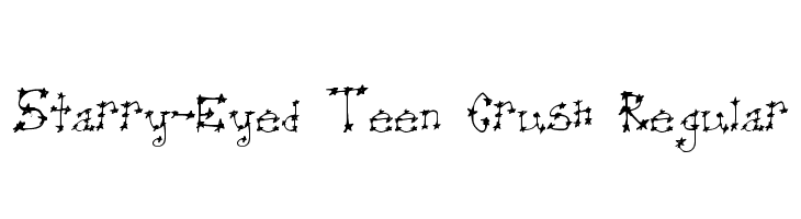 Starry-Eyed Teen Crush Regular  Free Fonts Download