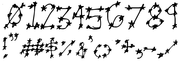 Starry-Eyed Teen Crush Regular Font OTHER CHARS