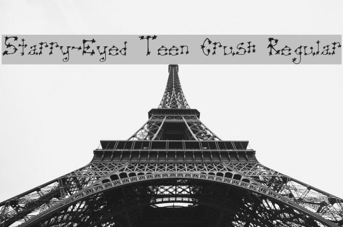 Starry-Eyed Teen Crush Regular Font examples