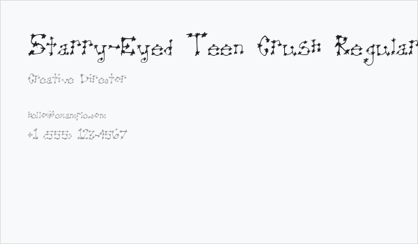 Starry-Eyed Teen Crush Regular Business Card