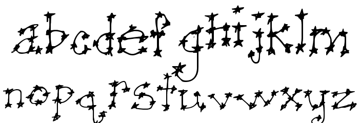 Starry-Eyed Teen Crush Regular Font LOWERCASE
