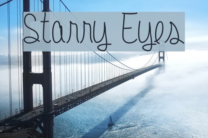 Starry Eyes Font examples