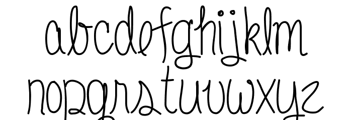 Starry Eyes Font LOWERCASE