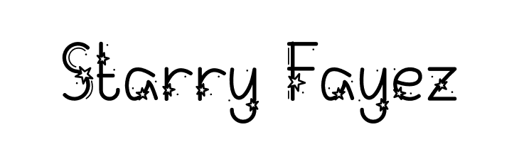 Starry Fayez  Frei Schriftart Herunterladen