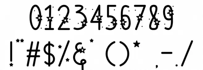 Starry Fayez Font OTHER CHARS