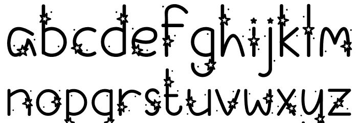 Starry Fayez Font LOWERCASE