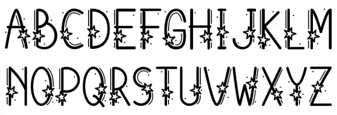Starry-Fayez Schriftart Groß