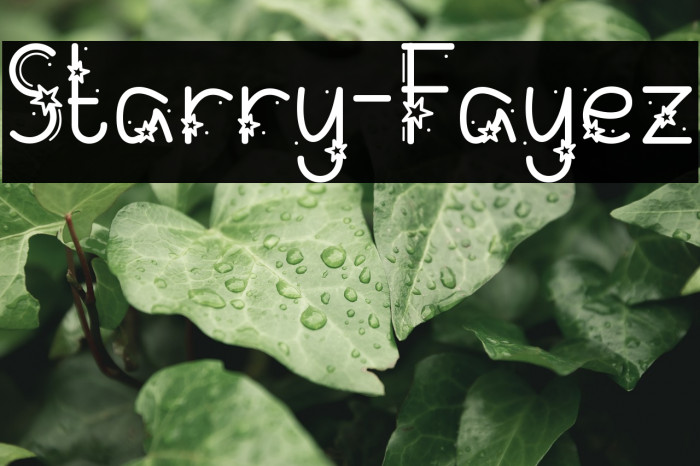 Starry-Fayez Font examples
