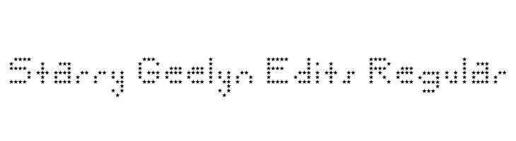 Starry Geelyn Edits Regular Font