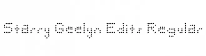 Starry Geelyn Edits Regular  font caratteri gratis