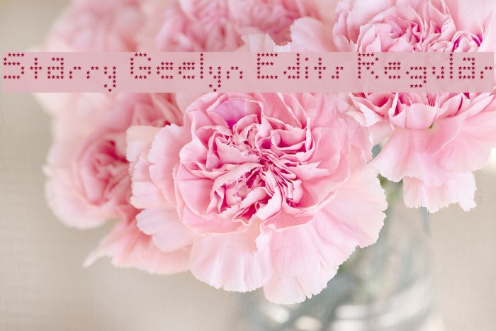 Starry Geelyn Edits Regular Font examples