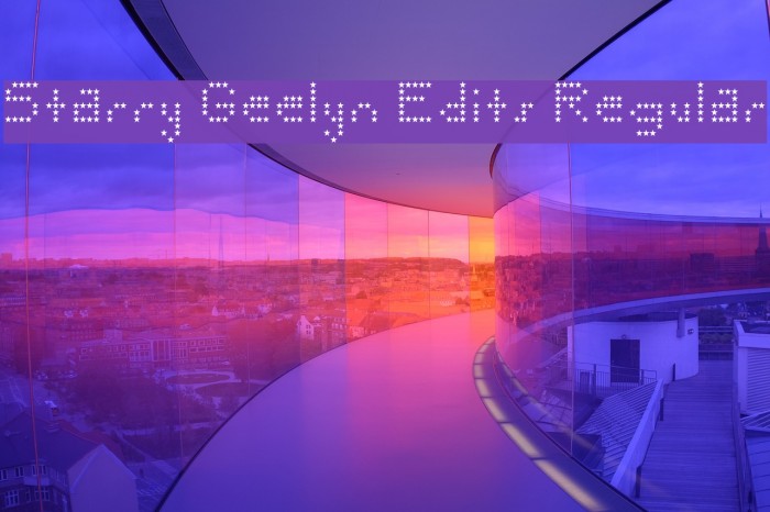 Starry Geelyn Edits Regular Font examples