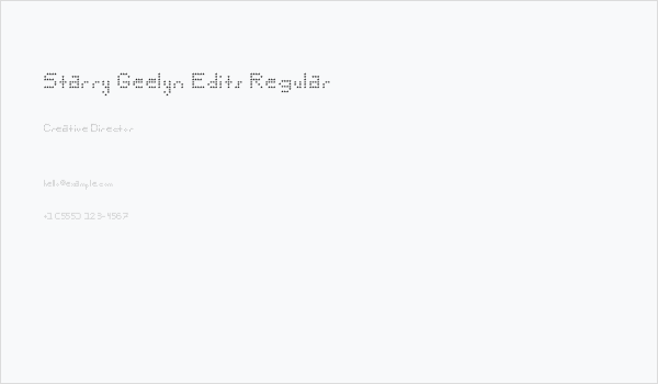 Starry Geelyn Edits Regular Business Card