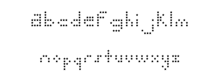 Starry Geelyn Edits Regular Font LOWERCASE