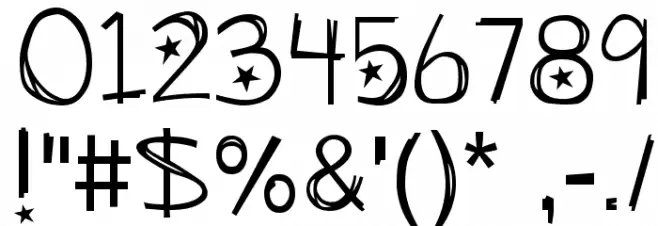 Starry Night Font OTHER CHARS