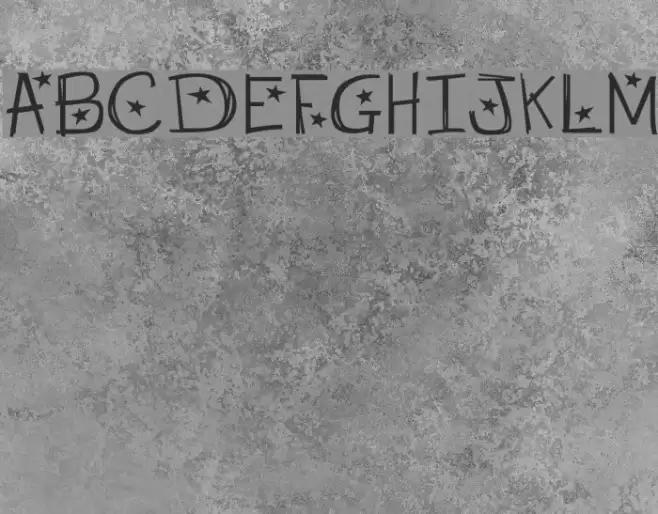 Starry Night Font examples